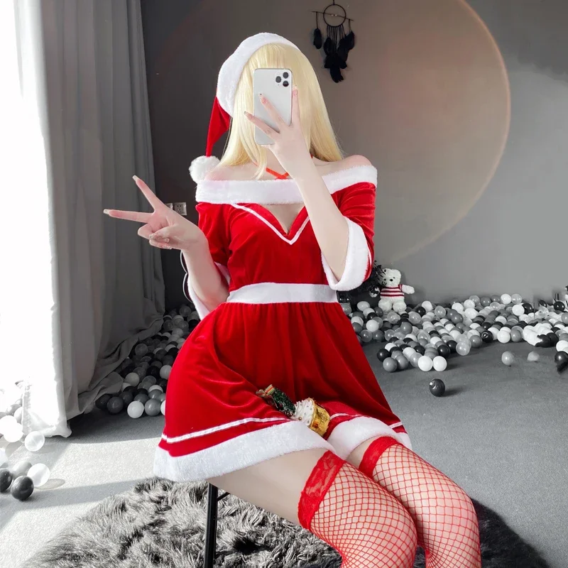 JIMIKO Cute Woman Christmas Lingerie Cosplay Uniform Seduction Sexy Erotic Suit Clothes Dress Christmas Outfit Jumpsuit Bodysuit
JIMIKO Cute Woman Christmas Lingerie Cosplay Uniform Seduction Sexy Erotic Suit Clothes Dress Christmas Outfit Jumpsuit Bodysuit