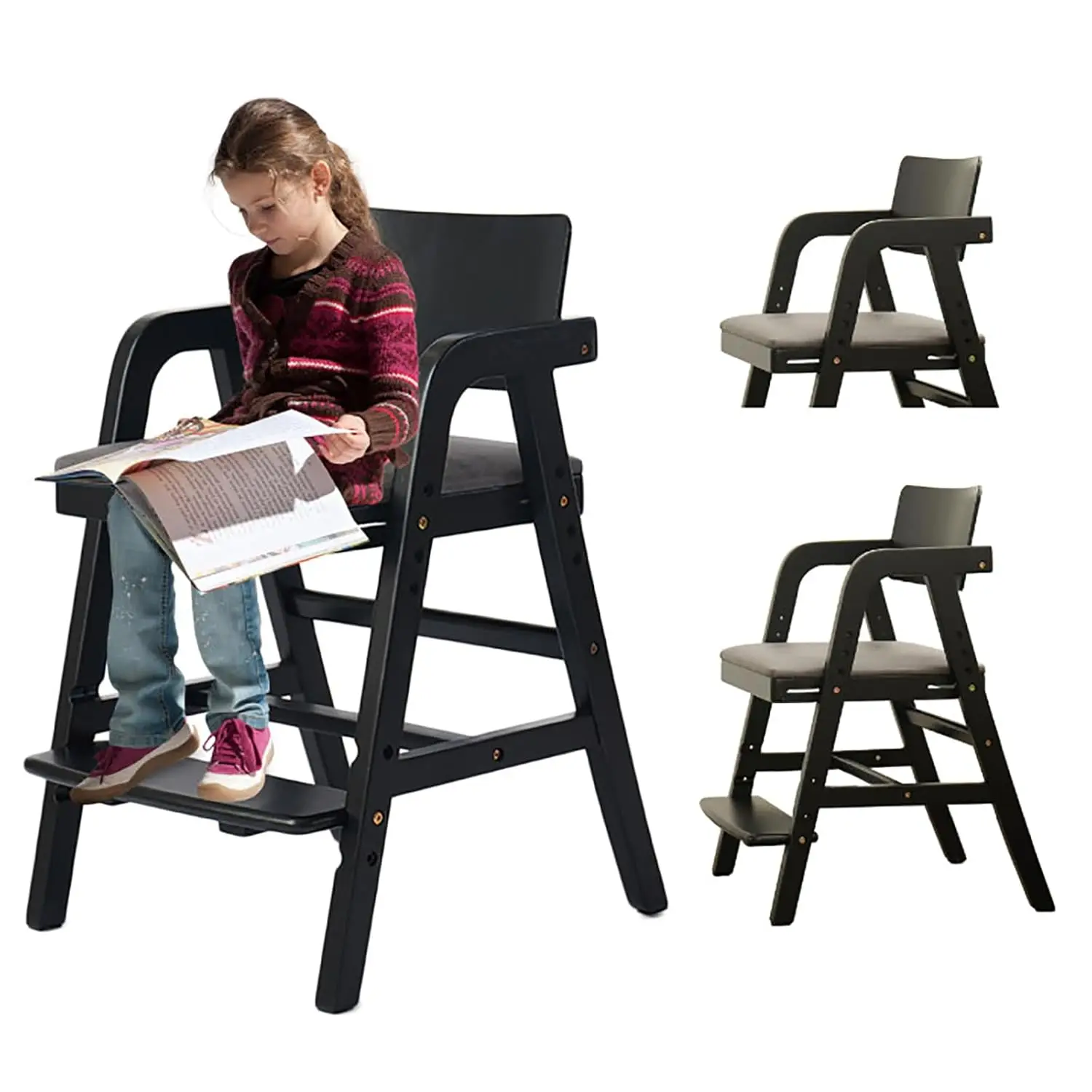 Solid Wood High Chair for Toddlers to Teens Adjustable Height Toddler Dining Chair Easy to Clean Toddler Highchair
Solid Wood High Chair for Toddlers to Teens Adjustable Height Toddler Dining Chair Easy to Clean Toddler Highchair