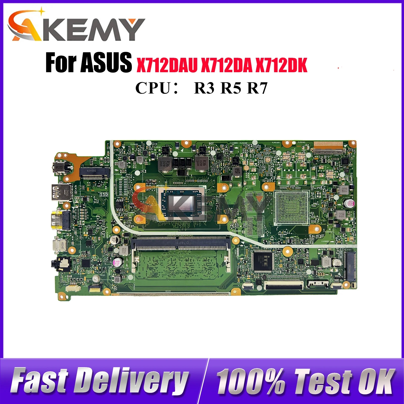 X712DAU Материнская плата для ноутбука ASUS VivoBook X712DA F712D M5050D V5000d M712D X712DK X712DAP X712D Материнская плата с процессором R3 R5 R7
X712DAU Материнская плата для ноутбука ASUS VivoBook X712DA F712D M5050D V5000d M712D X712DK X712DAP X712D Материнская плата с процессором R3 R5 R7