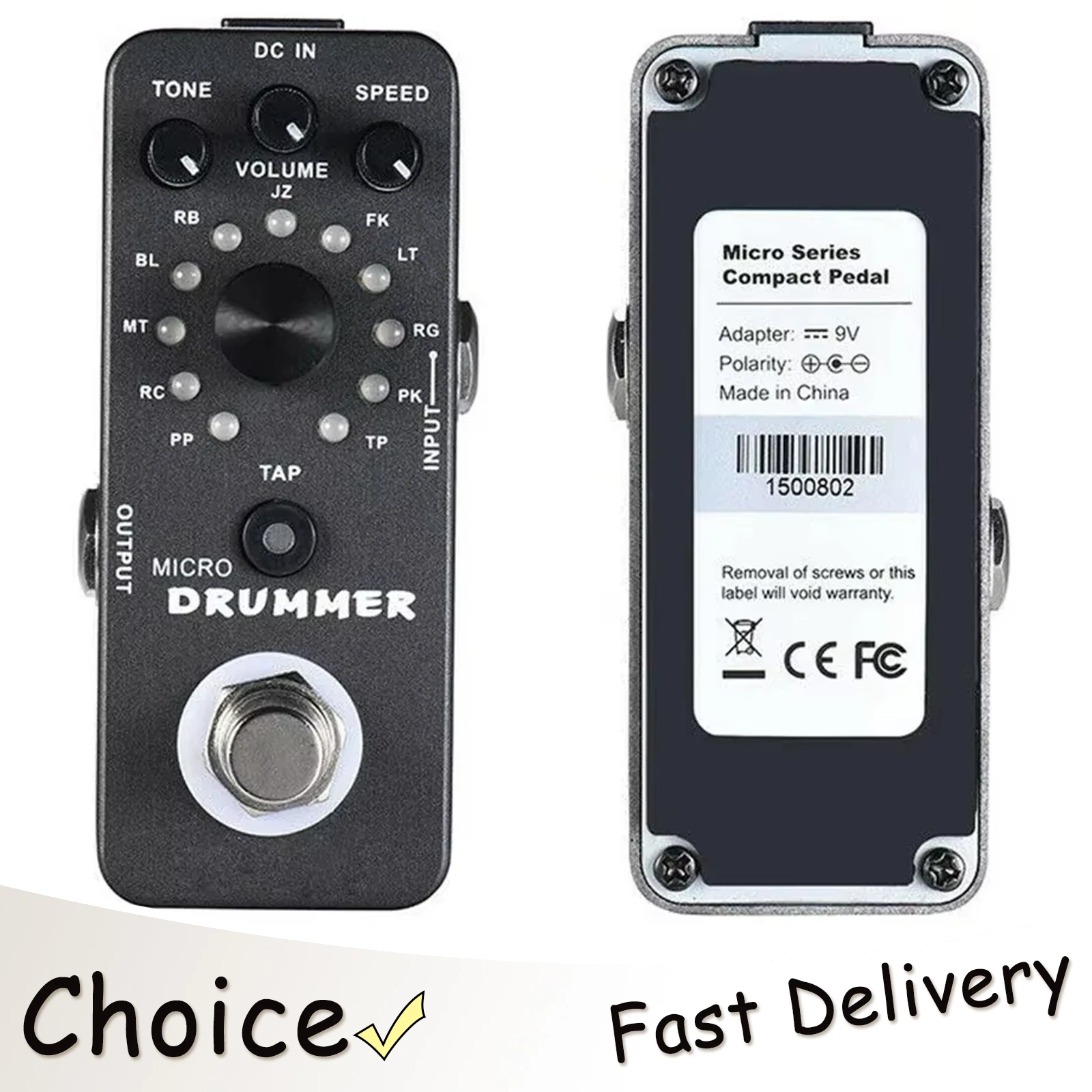 Гитарная педаль эффектов MOOER Micro Drummer: цифровая драм-машина, функция Tap Tempo, True Bypass, аксессуары для гитары
Гитарная педаль эффектов MOOER Micro Drummer: цифровая драм-машина, функция Tap Tempo, True Bypass, аксессуары для гитары