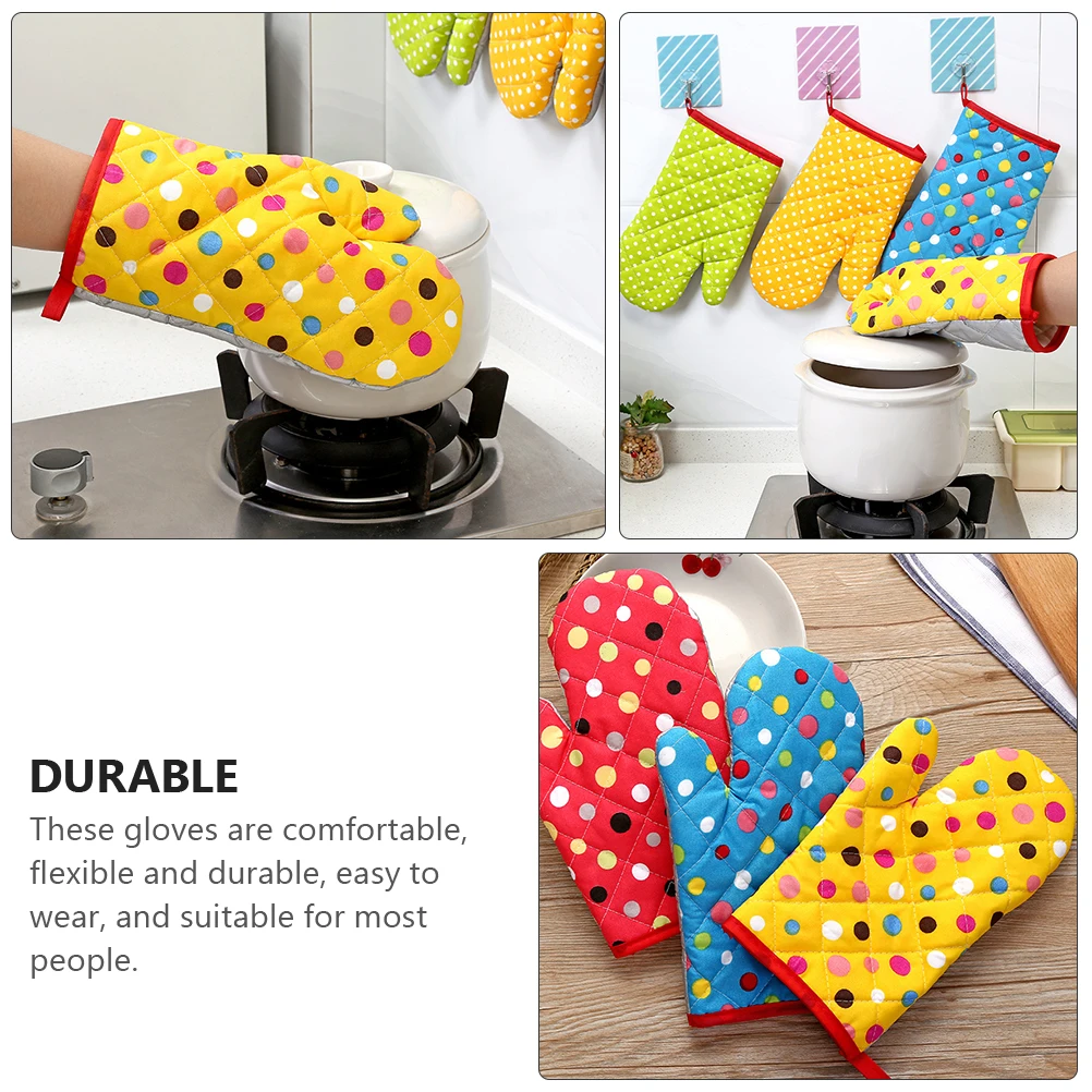 6pcs 3 Pairs Oven Mitts High Heat Resistant Kitchen Gloves Polyester Cotton Silicone Flexible for Pots Pans Baking Trays
6pcs 3 Pairs Oven Mitts High Heat Resistant Kitchen Gloves Polyester Cotton Silicone Flexible for Pots Pans Baking Trays