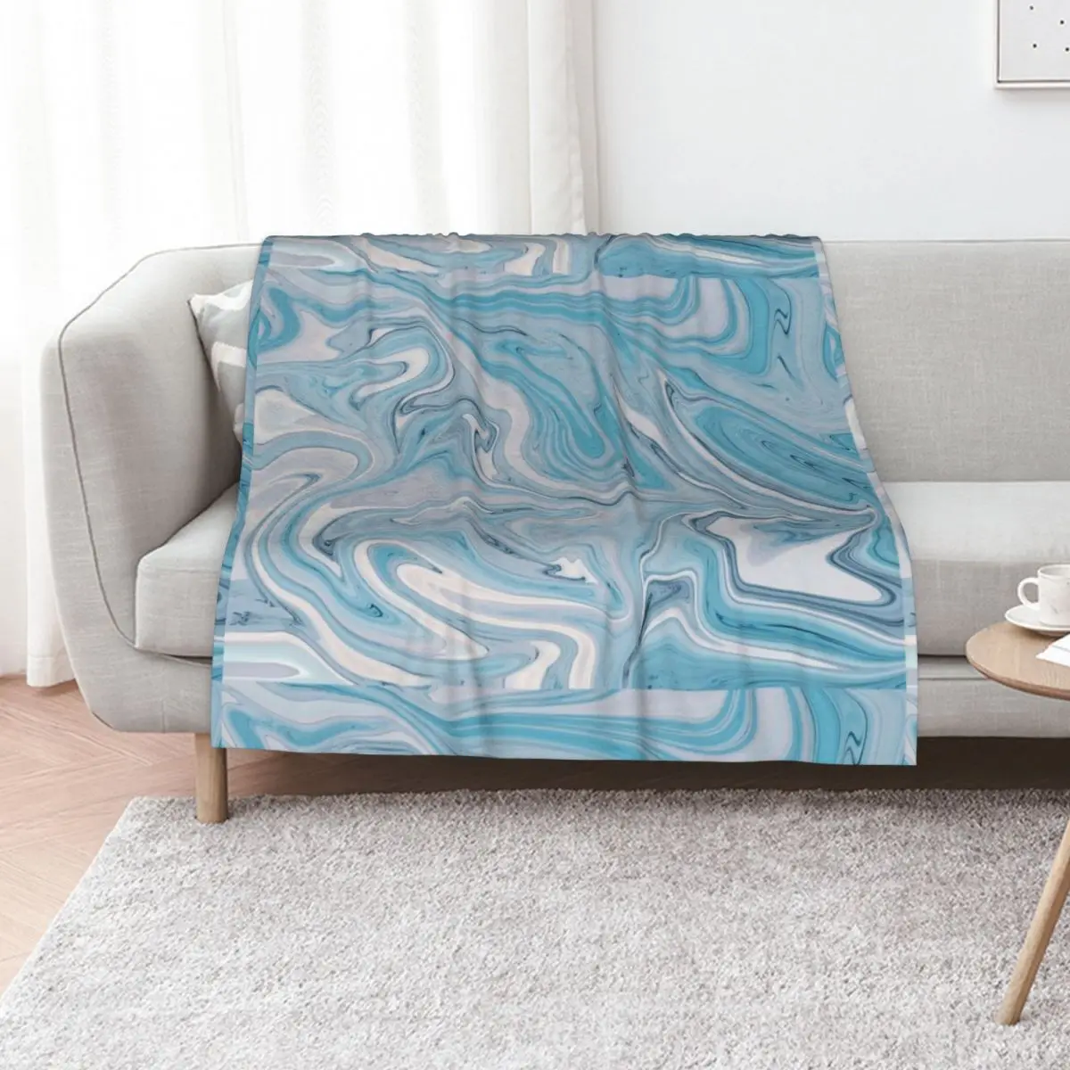 Aqua Blue Watercolor Liquid Marble Throw Blanket Fade Resistant Durable Throw Blanket
Aqua Blue Watercolor Liquid Marble Throw Blanket Fade Resistant Durable Throw Blanket