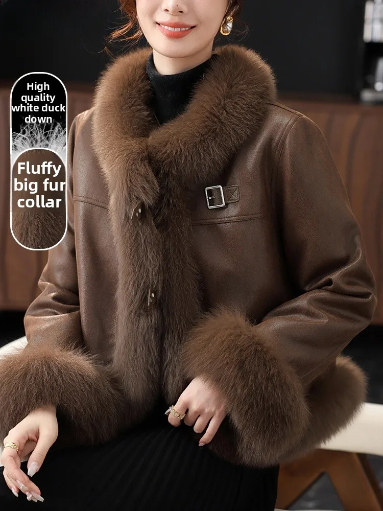 Winter Faion ort down Jaet Fur Coat Wal Cotton Padded Women's Clothing for Middle-Aged Mothers plus Size Korean Sle
Winter Faion ort down Jaet Fur Coat Wal Cotton Padded Women's Clothing for Middle-Aged Mothers plus Size Korean Sle