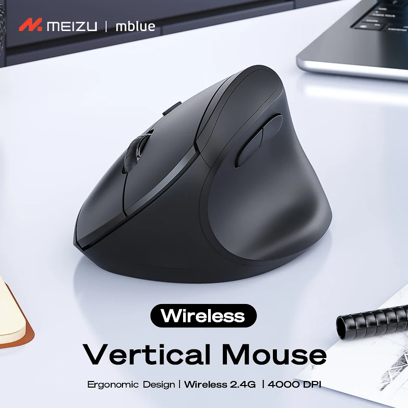 MEIZU mblue M206 PRO 2.4G Wireless Mouse Vertical Silent Mouse 4000DPI 580mAh Mouse for MacBook for Windows
MEIZU mblue M206 PRO 2.4G Wireless Mouse Vertical Silent Mouse 4000DPI 580mAh Mouse for MacBook for Windows