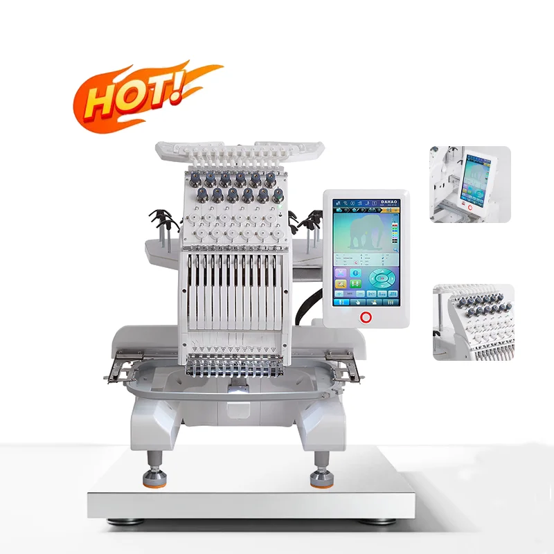 VMA Industrial 16 Languages Area 200*300 12 Needles Single Head Cap Mini With 500 Patterns Build In Small Embroidery Machine
VMA Industrial 16 Languages Area 200*300 12 Needles Single Head Cap Mini With 500 Patterns Build In Small Embroidery Machine