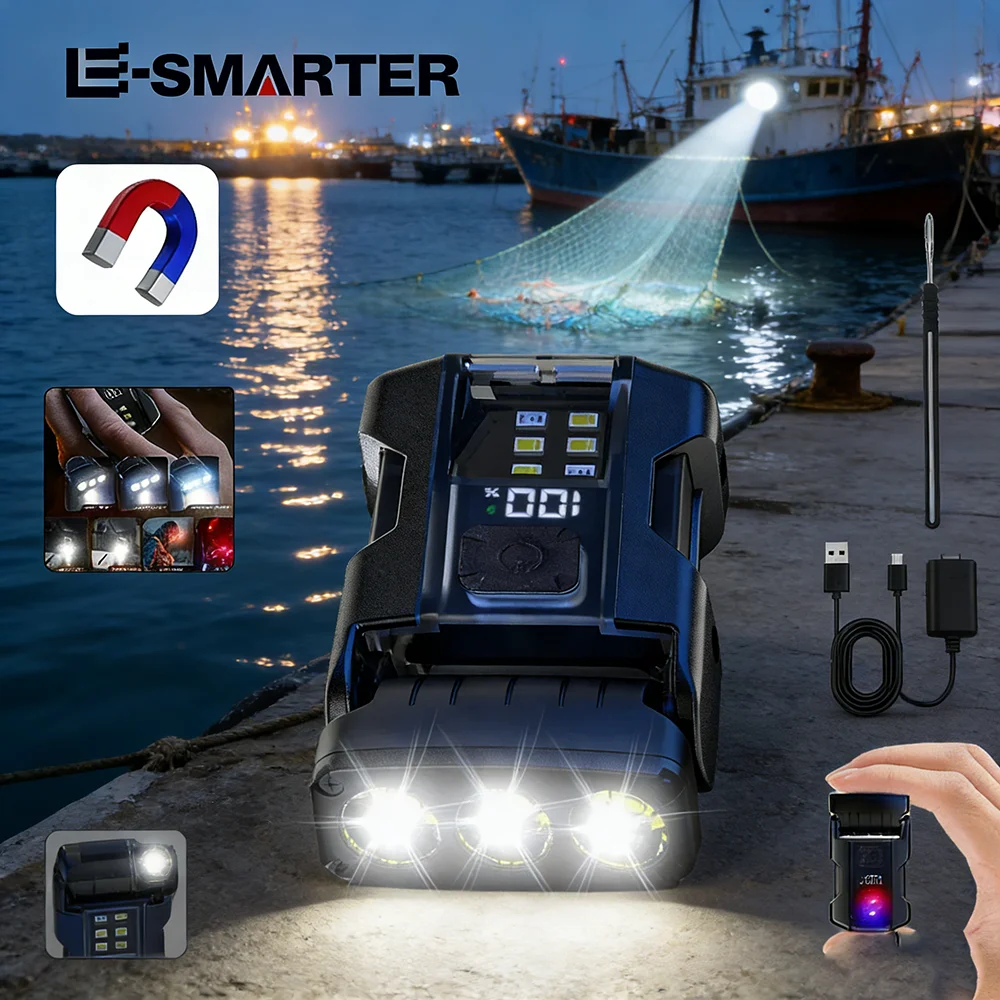 Перезаряжаемый USB-фонарь с магнитом, 7 режимов, для рыбалки, портативный мини-фонарик LED, EDC-фонарь с индикатором заряда батареи
Перезаряжаемый USB-фонарь с магнитом, 7 режимов, для рыбалки, портативный мини-фонарик LED, EDC-фонарь с индикатором заряда батареи