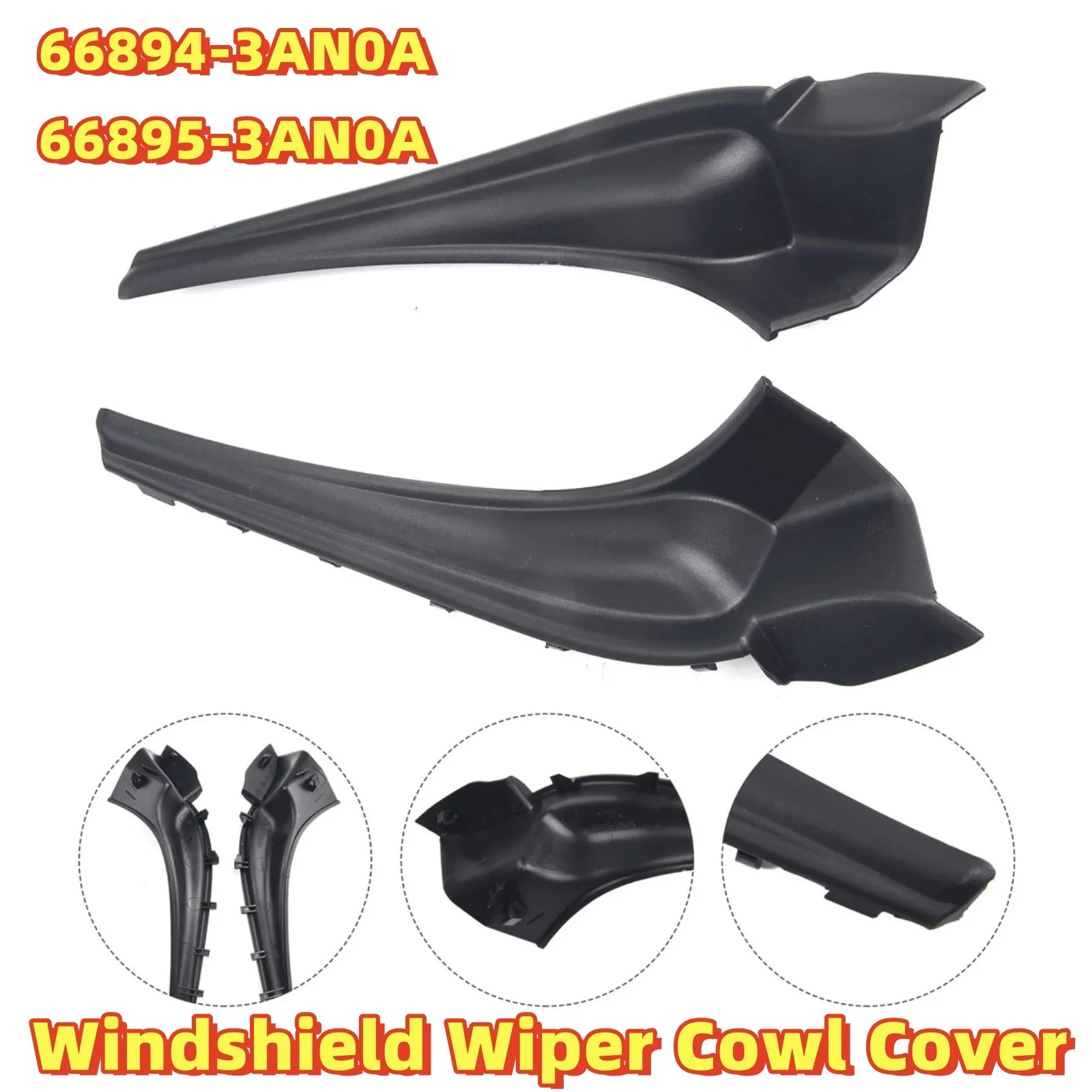 1 Pair Windshield Wiper Cowl Cover 66894-3AN0A 66895-3AN0A For Nissan for Versa for Sedan 2012-2018 Plastic left and right
1 Pair Windshield Wiper Cowl Cover 66894-3AN0A 66895-3AN0A For Nissan for Versa for Sedan 2012-2018 Plastic left and right