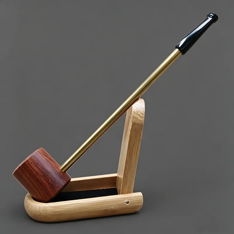 Durable Rosewood Smoking Pipe with Metal Long Stem, Classic Ergonomic Tobacco Pipe for Daily Use Suitable For Male Smokers
Durable Rosewood Smoking Pipe with Metal Long Stem, Classic Ergonomic Tobacco Pipe for Daily Use Suitable For Male Smokers