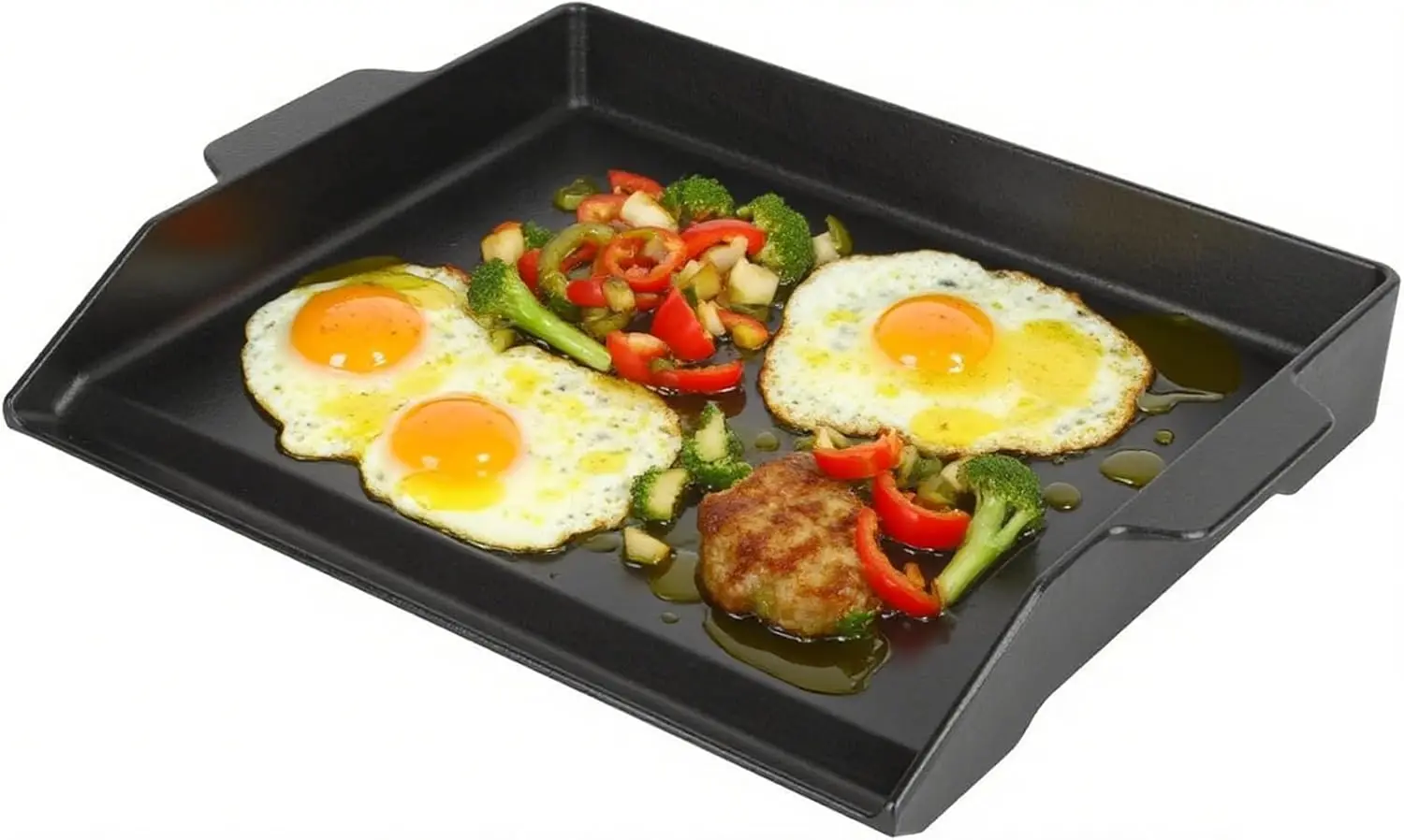 Universal Cast Iron Griddle for Gas Grills, Stovetop, and Outdoor Camping BBQ Accessories
Universal Cast Iron Griddle for Gas Grills, Stovetop, and Outdoor Camping BBQ Accessories