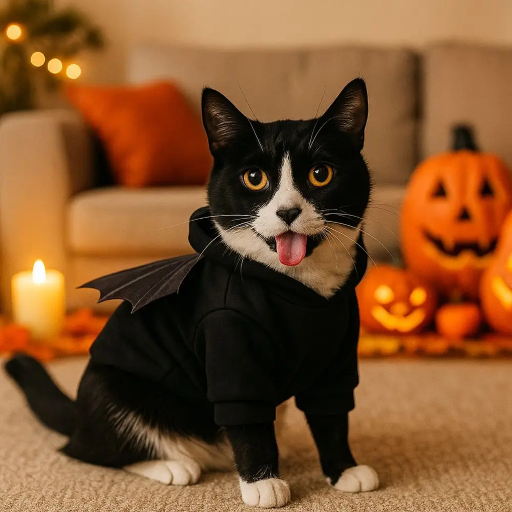 Creative Casual Halloween Pet Clothes Fashion Warm Dog Bat Hoodie with Wings Soft Pet Cosplay Clothes Festival Party
Creative Casual Halloween Pet Clothes Fashion Warm Dog Bat Hoodie with Wings Soft Pet Cosplay Clothes Festival Party