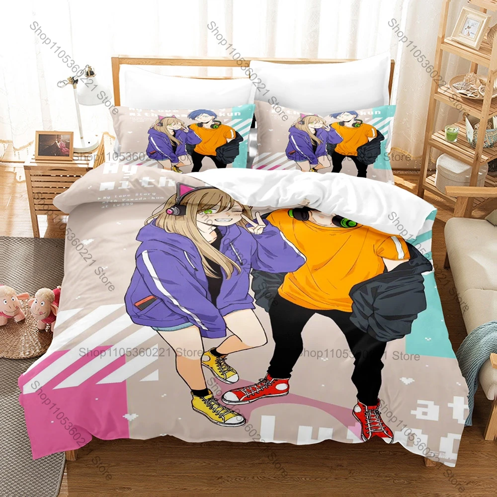 Loving Yamada at Lv999 Anime Bedding Set 1 Duvet Cover + 2 Pillowcases Akane Akito Gamer Romance Bedroom Decor
Loving Yamada at Lv999 Anime Bedding Set 1 Duvet Cover + 2 Pillowcases Akane Akito Gamer Romance Bedroom Decor