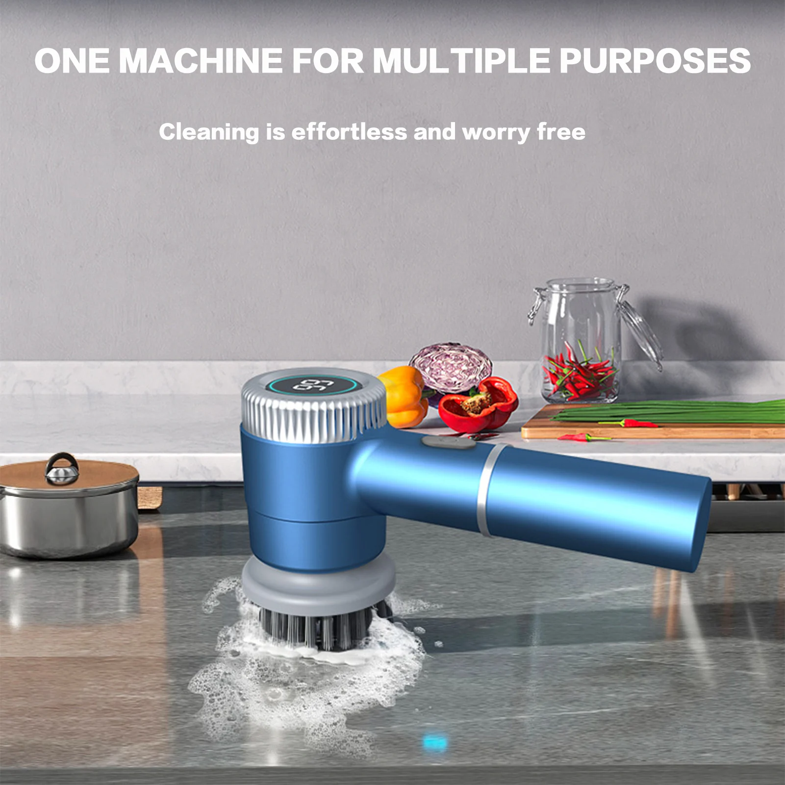 Rechargeable Power Scrubber High Power Cleaning Brush Suitable for Cleaning Sink Window
Rechargeable Power Scrubber High Power Cleaning Brush Suitable for Cleaning Sink Window