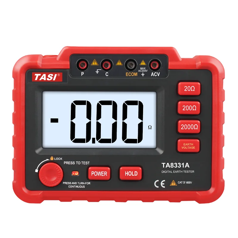 TA8331A Digital Earth Ground Resistance Tester 2000 Ohm Earth Resistance Meter
TA8331A Digital Earth Ground Resistance Tester 2000 Ohm Earth Resistance Meter