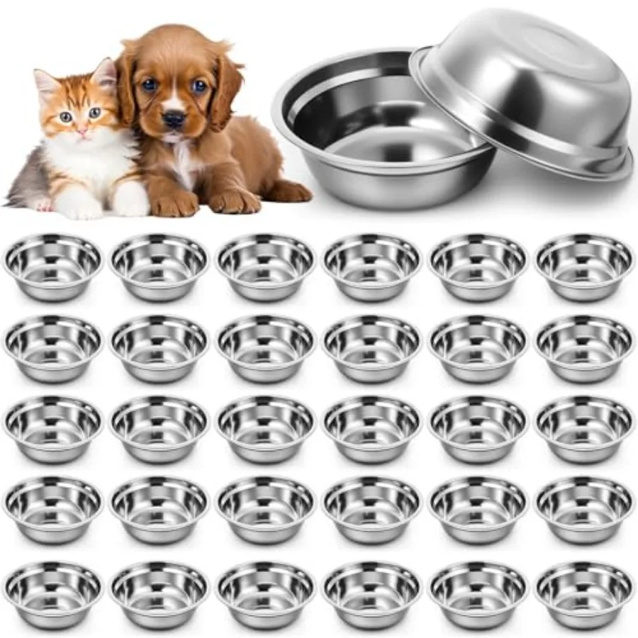 30 Pcs Stainless Steel Dog Bowls Bulk Metal Dog Food and Water Container Replacement Lightweight Pet Bowl for Cage Kennel and C
30 Pcs Stainless Steel Dog Bowls Bulk Metal Dog Food and Water Container Replacement Lightweight Pet Bowl for Cage Kennel and C
