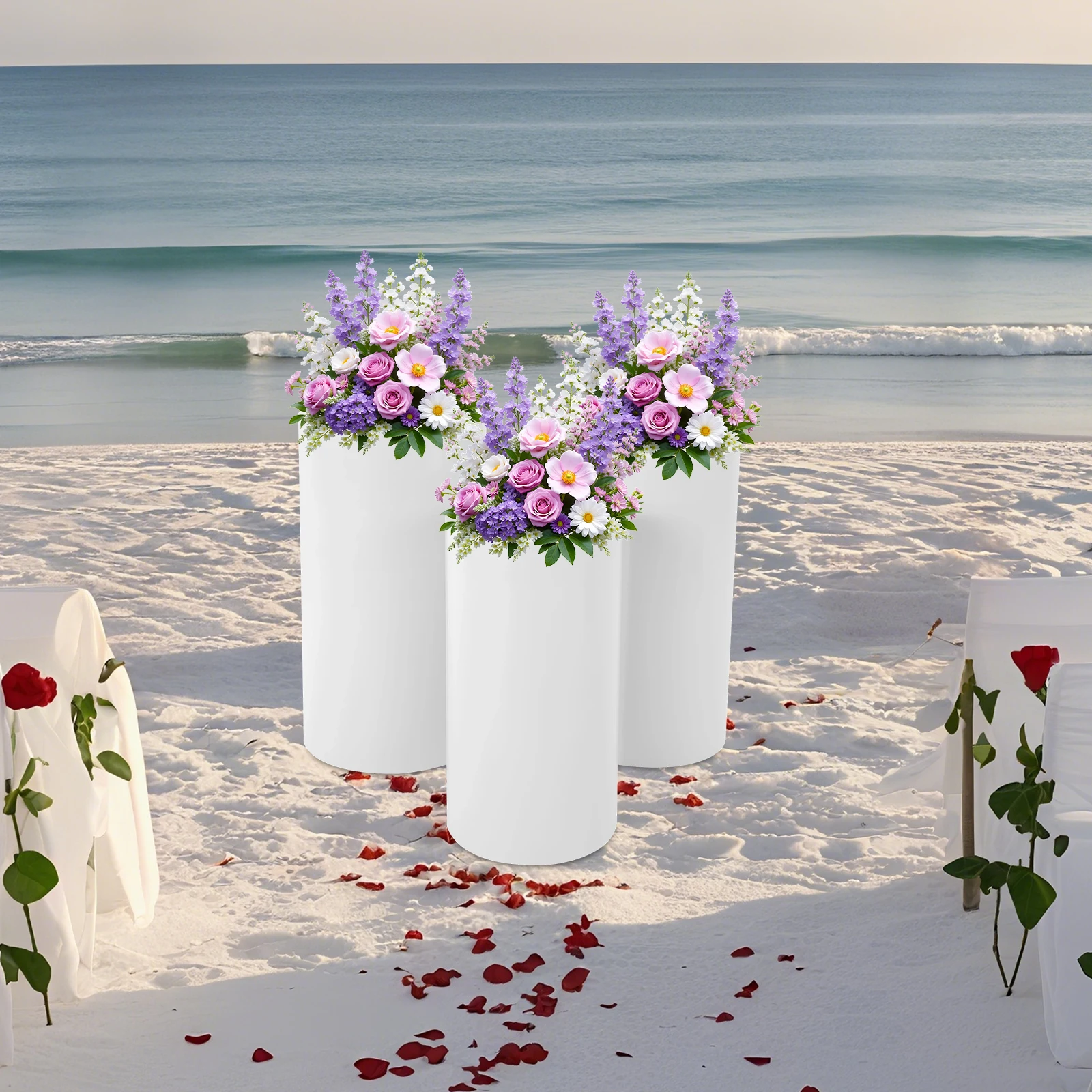 Elegant Cylindrical Stands 3 Large Platforms (10.62-12.99in Diameter), DIY-friendly for Decorating with Flowers & Balloons
Elegant Cylindrical Stands 3 Large Platforms (10.62-12.99in Diameter), DIY-friendly for Decorating with Flowers & Balloons