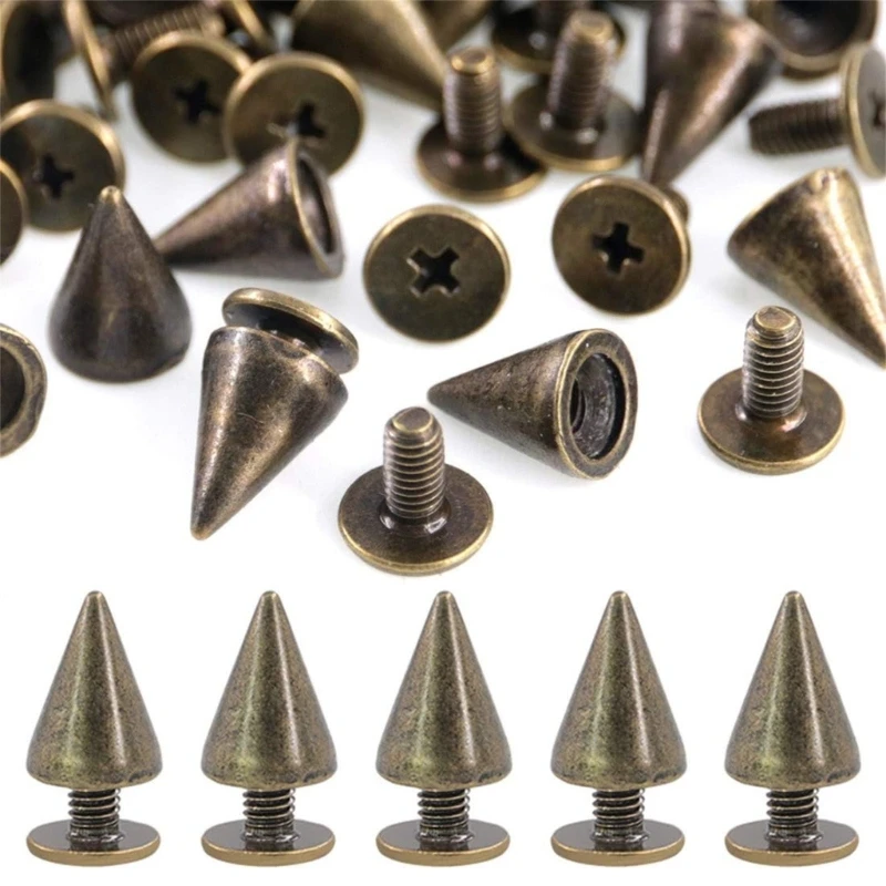 100 Pieces Elegant Sturdy Metal Spikes Decoration for Adding Charm to Clothing Shoes and Leather Craft Supplies Y08E
100 Pieces Elegant Sturdy Metal Spikes Decoration for Adding Charm to Clothing Shoes and Leather Craft Supplies Y08E