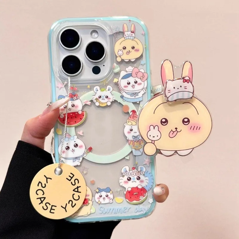 Новый чехол для телефона с магнитным креплением и вращением, с изображением аниме-персонажей Чиикава и Усаги, для iPhone 17, 16, 15, 14, 13, 12, милый мультяшный дизайн для девочек
Новый чехол для телефона с магнитным креплением и вращением, с изображением аниме-персонажей Чиикава и Усаги, для iPhone 17, 16, 15, 14, 13, 12, милый мультяшный дизайн для девочек