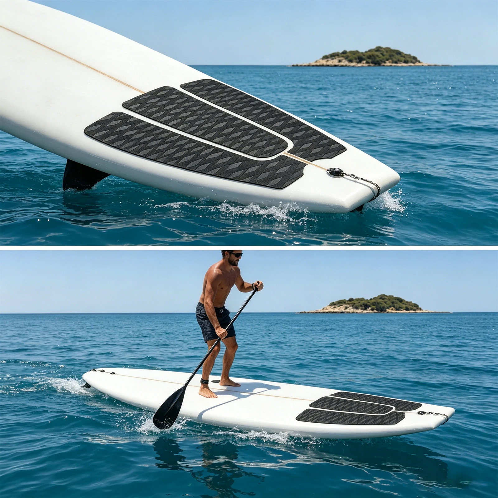 EVA Thickened SUP Surfboard Traction Tail Pads With Strong Waterproof Adhesive Fine EVA Foam Deck Mat for Surfboard Shortboards
EVA Thickened SUP Surfboard Traction Tail Pads With Strong Waterproof Adhesive Fine EVA Foam Deck Mat for Surfboard Shortboards