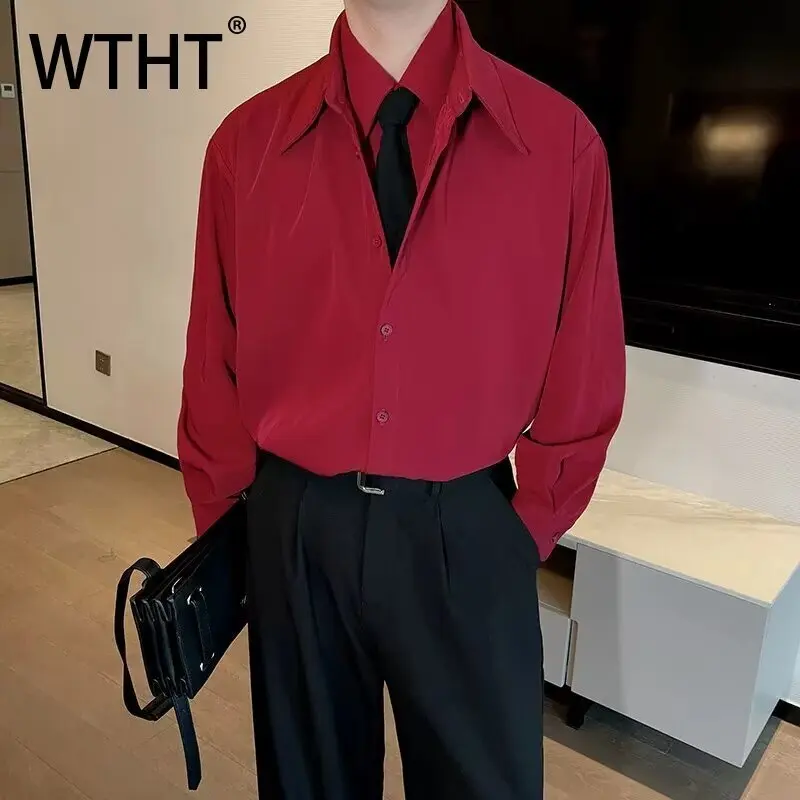 WTHT модные мужские однотонные рубашки из двух частей, модные свободные топы с отложным воротником, мужские рубашки 2023, лето 2A0738
WTHT модные мужские однотонные рубашки из двух частей, модные свободные топы с отложным воротником, мужские рубашки 2023, лето 2A0738