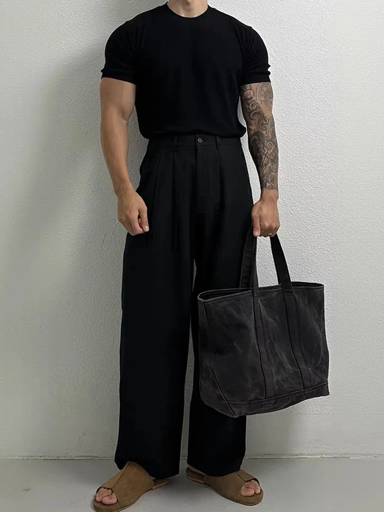 Solid Color Pleated Linen Pants For Men's Daily Breathable Loose Straight Trousers 2025 Spring Autumn Mens Casual LeisurePants
Solid Color Pleated Linen Pants For Men's Daily Breathable Loose Straight Trousers 2025 Spring Autumn Mens Casual LeisurePants