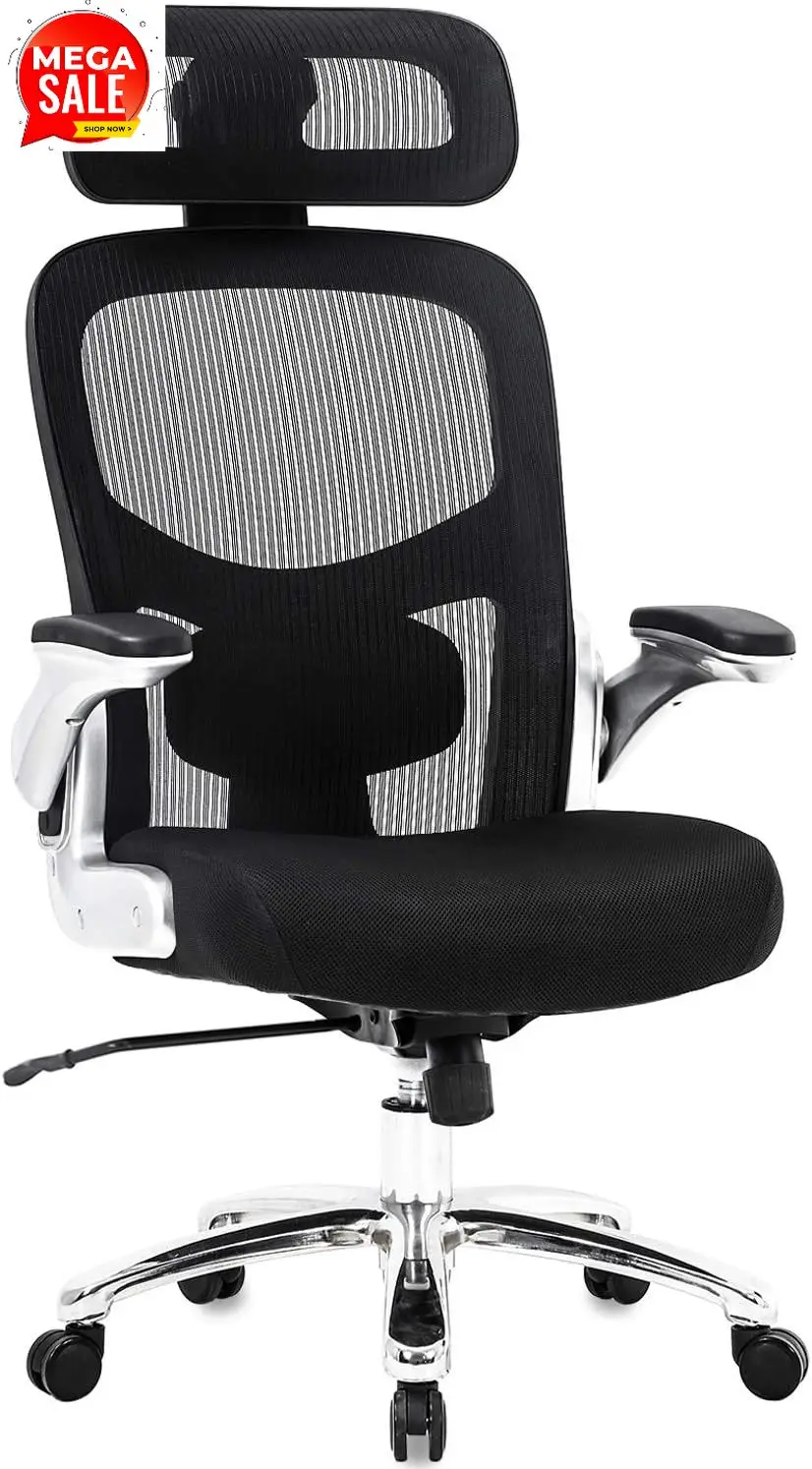 Big and Tall Office Chair 500lbs Wide Seat Executive Desk Chair with Lumbar Support Flip UP Arms Headrest High Back Computer Cha
Big and Tall Office Chair 500lbs Wide Seat Executive Desk Chair with Lumbar Support Flip UP Arms Headrest High Back Computer Cha