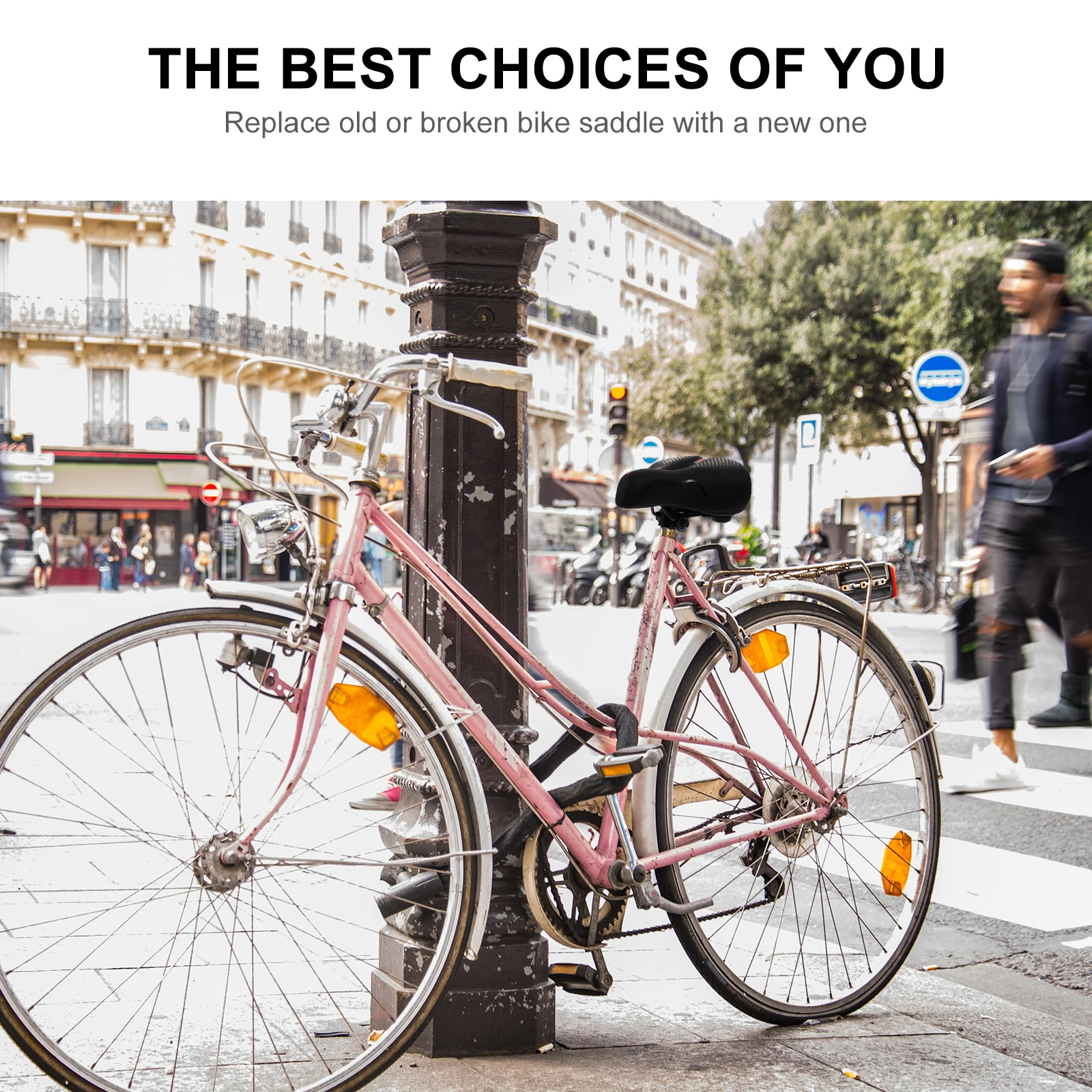 Double Bicycle Seat Man Bike Outdoor Silica Gel Accessories High Elastic Saddle 
Double Bicycle Seat Man Bike Outdoor Silica Gel Accessories High Elastic Saddle