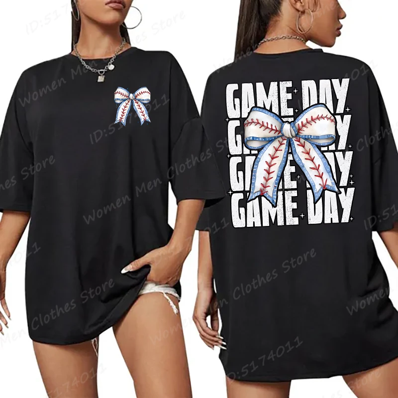 Game Day Baseball Bow Print T-Shirts Women Short Sleeve Round Neck Tee Shirt Casual Summer Soft Oversized T Shirt
Game Day Baseball Bow Print T-Shirts Women Short Sleeve Round Neck Tee Shirt Casual Summer Soft Oversized T Shirt