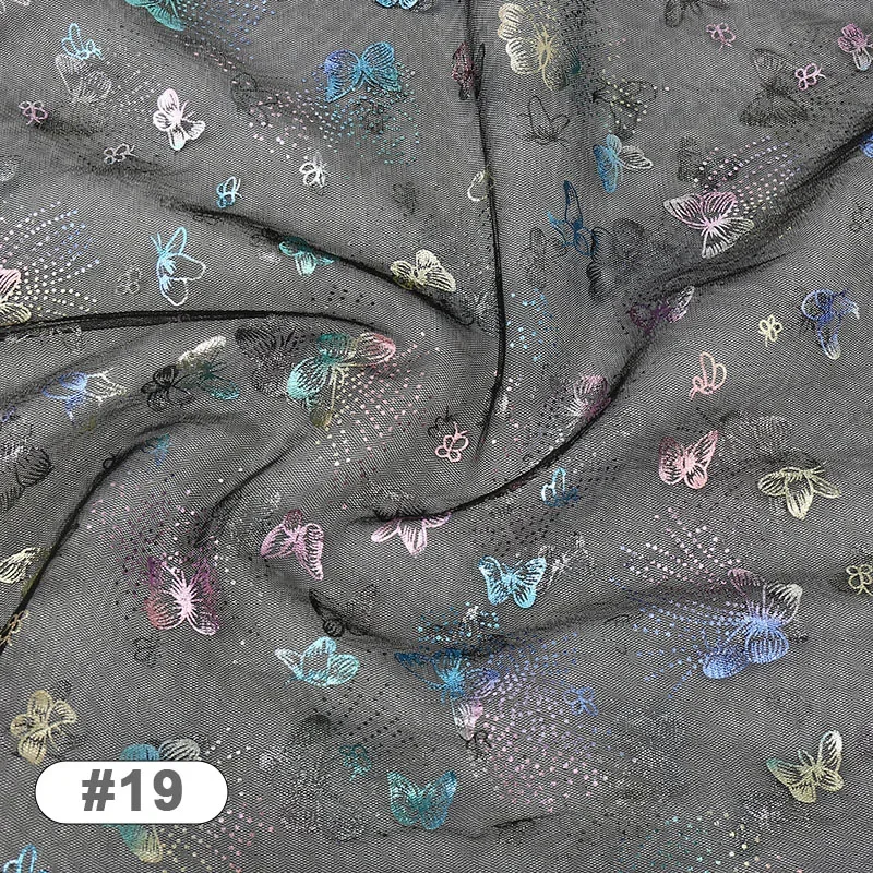 1x1.5m Shiny Butterfly Mesh Tulle Fabric Beautiful Wedding Dress Stage Clothing Decoration Material DIY Clothes Sewing Supplies
1x1.5m Shiny Butterfly Mesh Tulle Fabric Beautiful Wedding Dress Stage Clothing Decoration Material DIY Clothes Sewing Supplies
