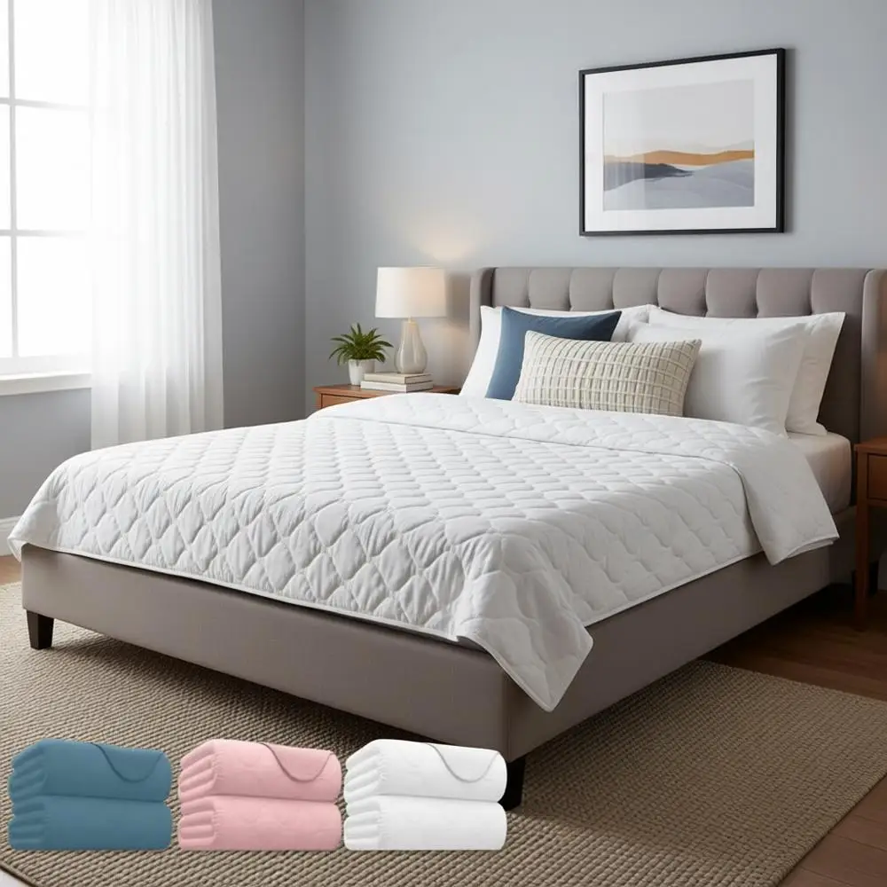 Многоразовые моющиеся подкладки для кроватей - 76x34 см, высокая впитываемость, водонепроницаемые, защита от протеканий, подходят для малышей, детей и взрослых, белые.
Многоразовые моющиеся подкладки для кроватей - 76x34 см, высокая впитываемость, водонепроницаемые, защита от протеканий, подходят для малышей, детей и взрослых, белые.