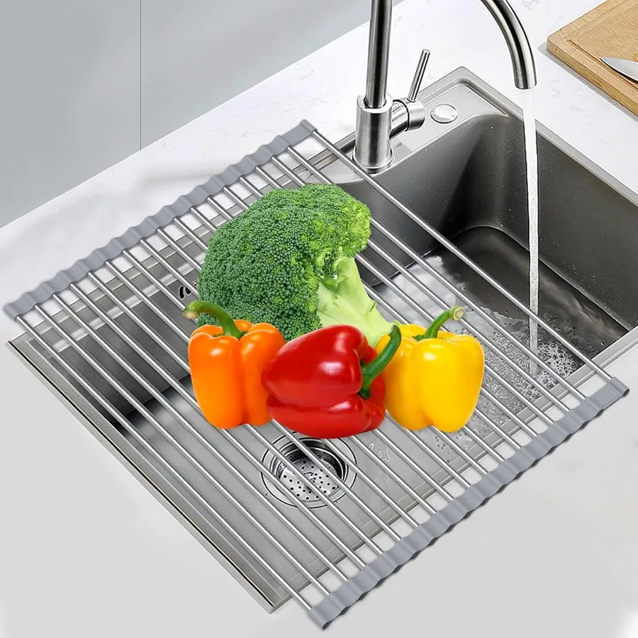 Expandable Dish Drying Rack Up to 23.6 Extra Large Over The Sink Dish Drainer Drying Rack Roll Up Stainless Steel Multipurpose
Expandable Dish Drying Rack Up to 23.6 Extra Large Over The Sink Dish Drainer Drying Rack Roll Up Stainless Steel Multipurpose