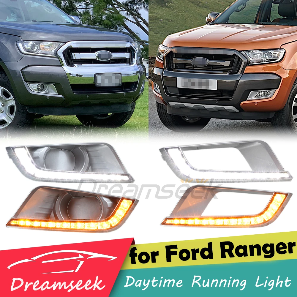 LED DRL Daytime Running Light for Ford Ranger Facelift Model 2015-2018 Ranger Wildtrak Facelift Model 2016 2017 Fog Lamp w/ Turn
LED DRL Daytime Running Light for Ford Ranger Facelift Model 2015-2018 Ranger Wildtrak Facelift Model 2016 2017 Fog Lamp w/ Turn