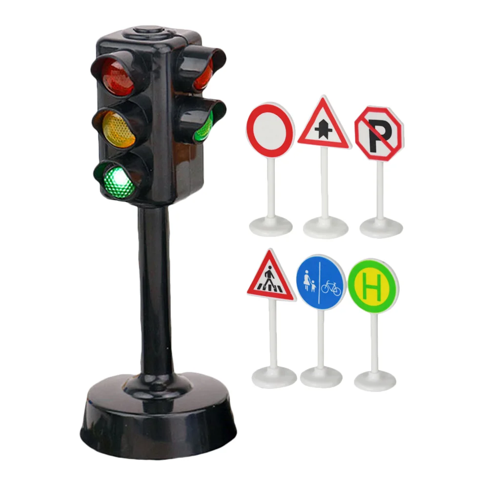 7 Pcs Mini Road Sign Toy Set Traffic Light Model Educational Toys for Toddlers Kids Signal Signs Safe Non Remote Control
7 Pcs Mini Road Sign Toy Set Traffic Light Model Educational Toys for Toddlers Kids Signal Signs Safe Non Remote Control