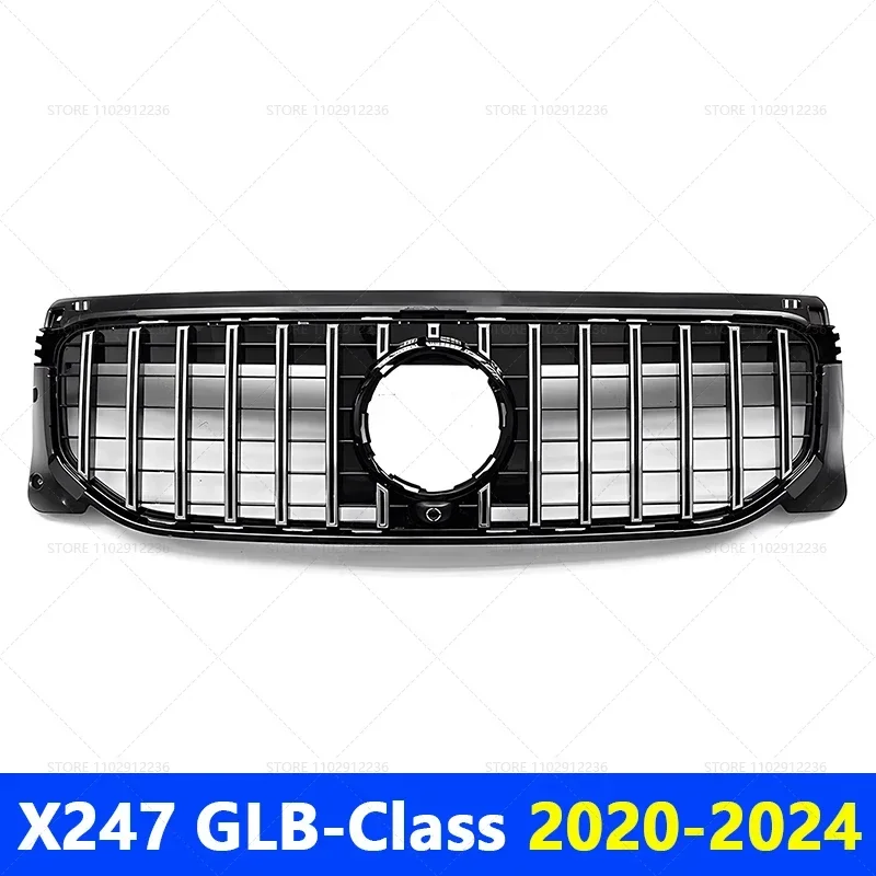 for 2020-2023 X247 GLB-Class Mercedes Benz GLB180 GLB200 GLB250 GT Style Silver Black Upper Bumper Hood Mesh Front Grill Grille 
for 2020-2023 X247 GLB-Class Mercedes Benz GLB180 GLB200 GLB250 GT Style Silver Black Upper Bumper Hood Mesh Front Grill Grille