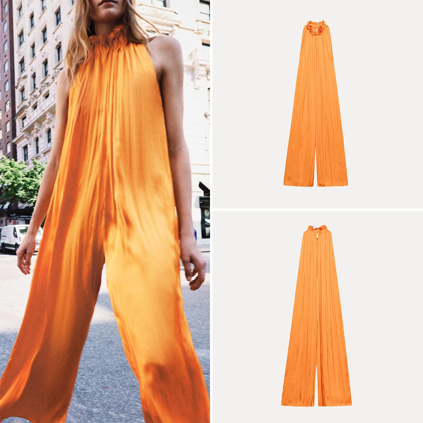 Fashionable Floral Trim One-Piece Summer Outfit Women's High Waist Wide Leg Pants Sleeveless Personalized Commute Style
Fashionable Floral Trim One-Piece Summer Outfit Women's High Waist Wide Leg Pants Sleeveless Personalized Commute Style