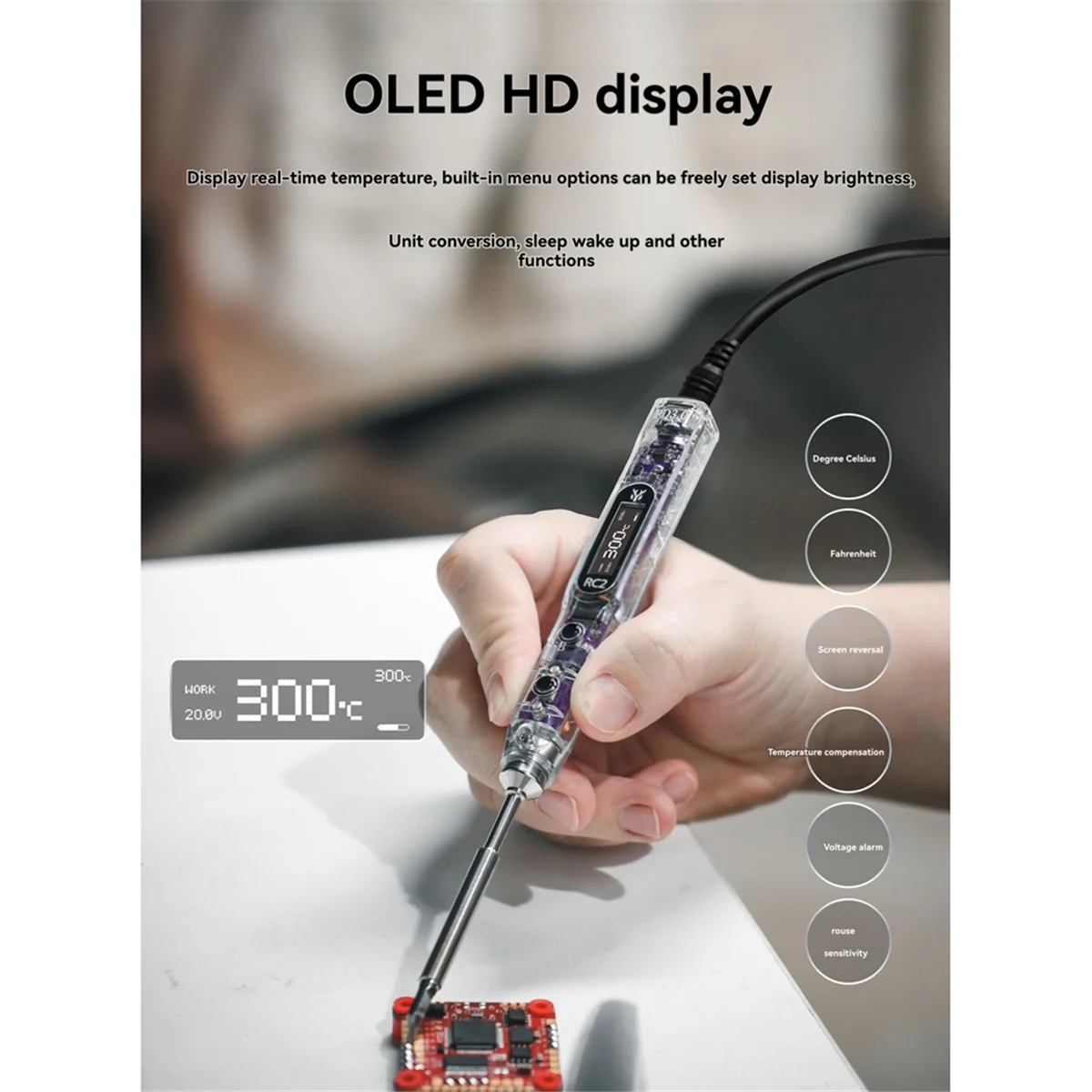 Soldering Iron OLED HD Display Smart Constant Temperature Compatible with / T12 Soldering Lron Tips
Soldering Iron OLED HD Display Smart Constant Temperature Compatible with / T12 Soldering Lron Tips