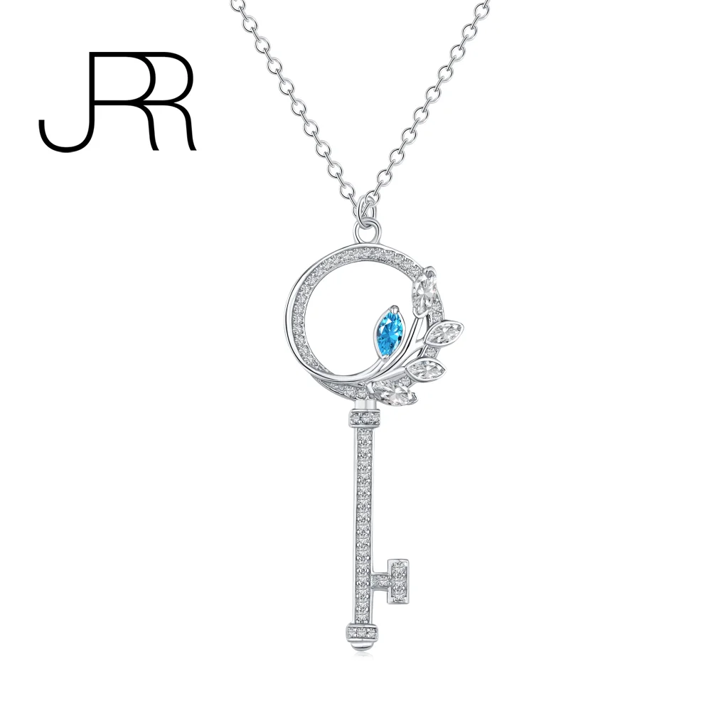 JRR Luxury Solid 925 Sterling Silver Ruby Sapphire Gemstone Women Key Pendant Necklace Wedding Fine Jewelry Gift Wholesale
JRR Luxury Solid 925 Sterling Silver Ruby Sapphire Gemstone Women Key Pendant Necklace Wedding Fine Jewelry Gift Wholesale