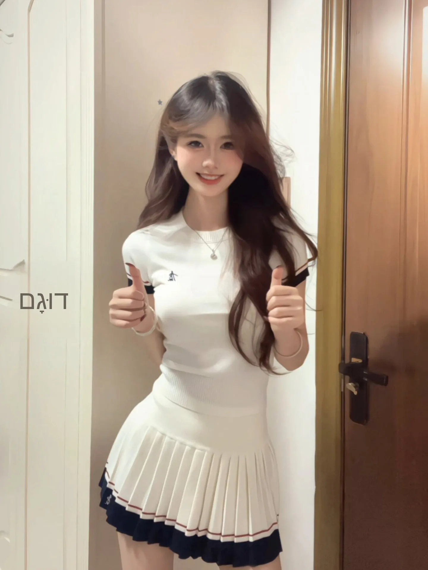 Korean College Style Color Block Knitted Short Sleeve Top And Pleated Skirt Set Summer New Spicy Girl Women's Fashion Set
Korean College Style Color Block Knitted Short Sleeve Top And Pleated Skirt Set Summer New Spicy Girl Women's Fashion Set