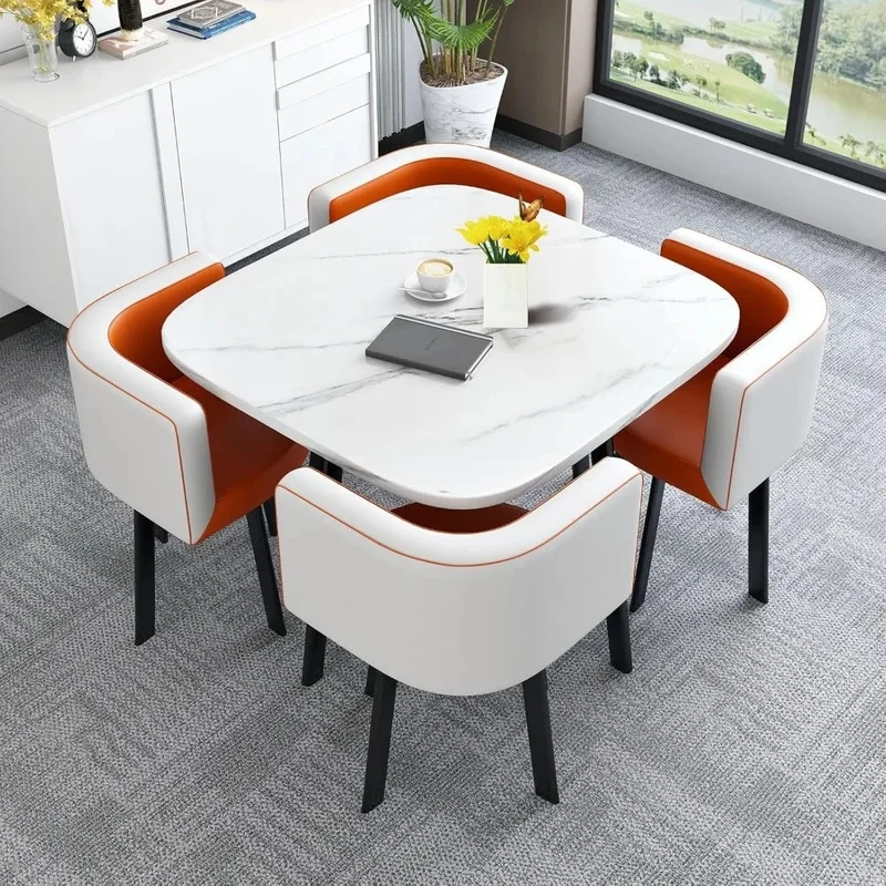 Набор из 4-х стульев в фермерском стиле и квадратного обеденного стола, скандинавский современный конференц-стол
Набор из 4-х стульев в фермерском стиле и квадратного обеденного стола, скандинавский современный конференц-стол