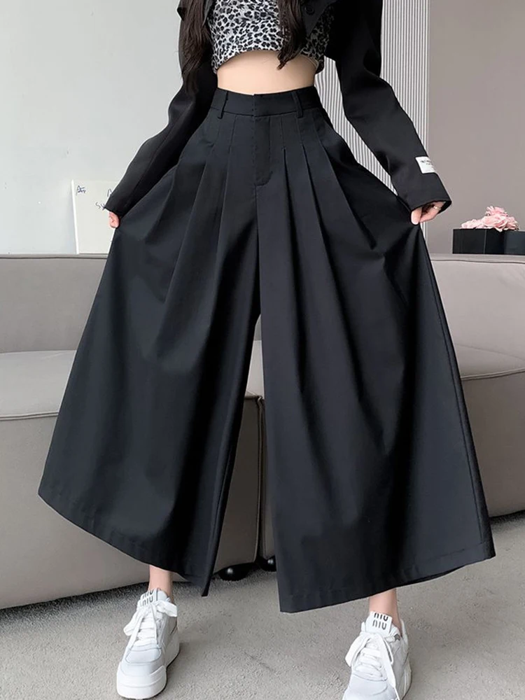 Zoki Korean Loose Suit Wide Leg Pants Women High Waist Casual Ankle Length Pants Vintage Irregular Pleated Streetwear Lady Pants
Zoki Korean Loose Suit Wide Leg Pants Women High Waist Casual Ankle Length Pants Vintage Irregular Pleated Streetwear Lady Pants