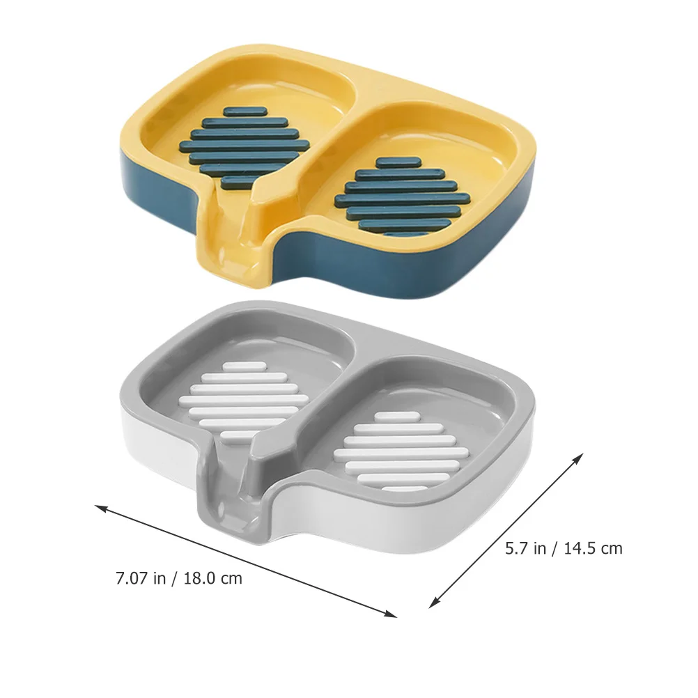2Pcs Self Draining Soap Dish PP Material Easy Clean Bathroom Laundry Soap Storage Box Long Lasting Storage Bracket
2Pcs Self Draining Soap Dish PP Material Easy Clean Bathroom Laundry Soap Storage Box Long Lasting Storage Bracket