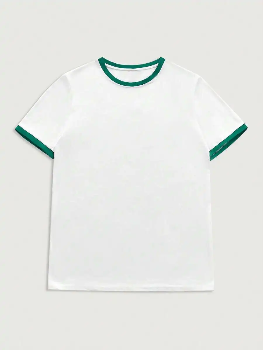 Mens Contrast Color Round Neck Short Sleeve Casual T-Shirt
Mens Contrast Color Round Neck Short Sleeve Casual T-Shirt