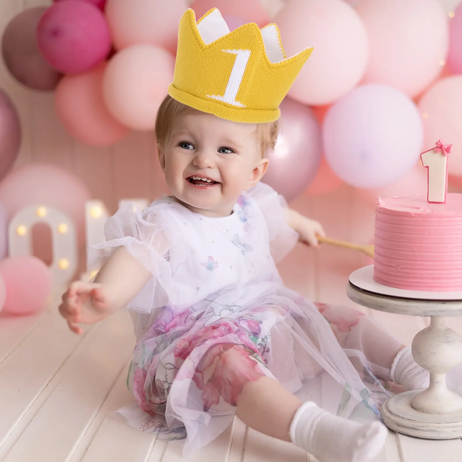 Baby First Birthday Knitted Crown Hat Yellow Toddler Birthday Hat Pullon Open Top Comfortable Hats for Boys Girls
Baby First Birthday Knitted Crown Hat Yellow Toddler Birthday Hat Pullon Open Top Comfortable Hats for Boys Girls