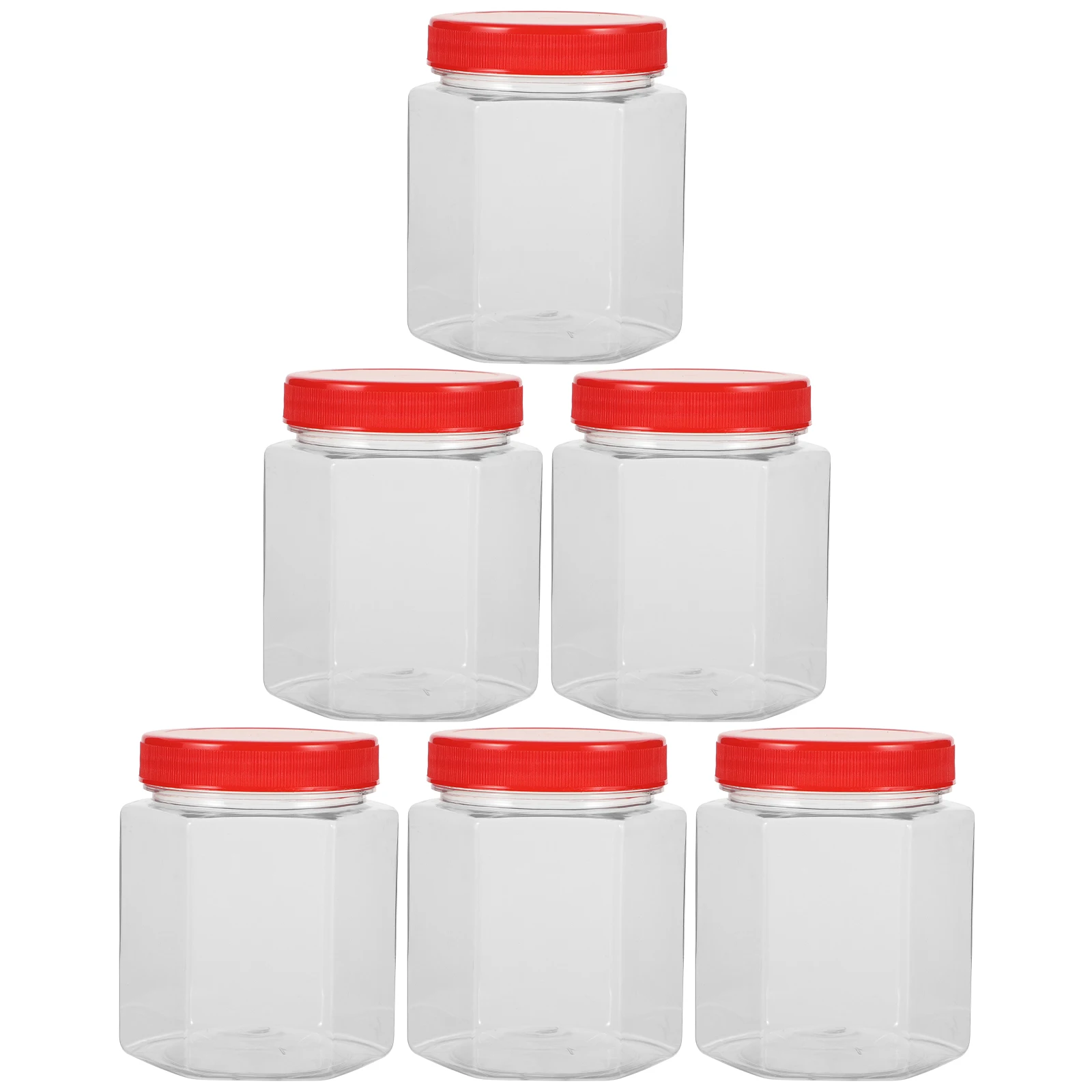 5pcs Hexagonal Food Containers Airtight Large Capacity Dry Storage Jars Plastic Kitchen ganization Sugar Cereals Spices for Tea
5pcs Hexagonal Food Containers Airtight Large Capacity Dry Storage Jars Plastic Kitchen ganization Sugar Cereals Spices for Tea