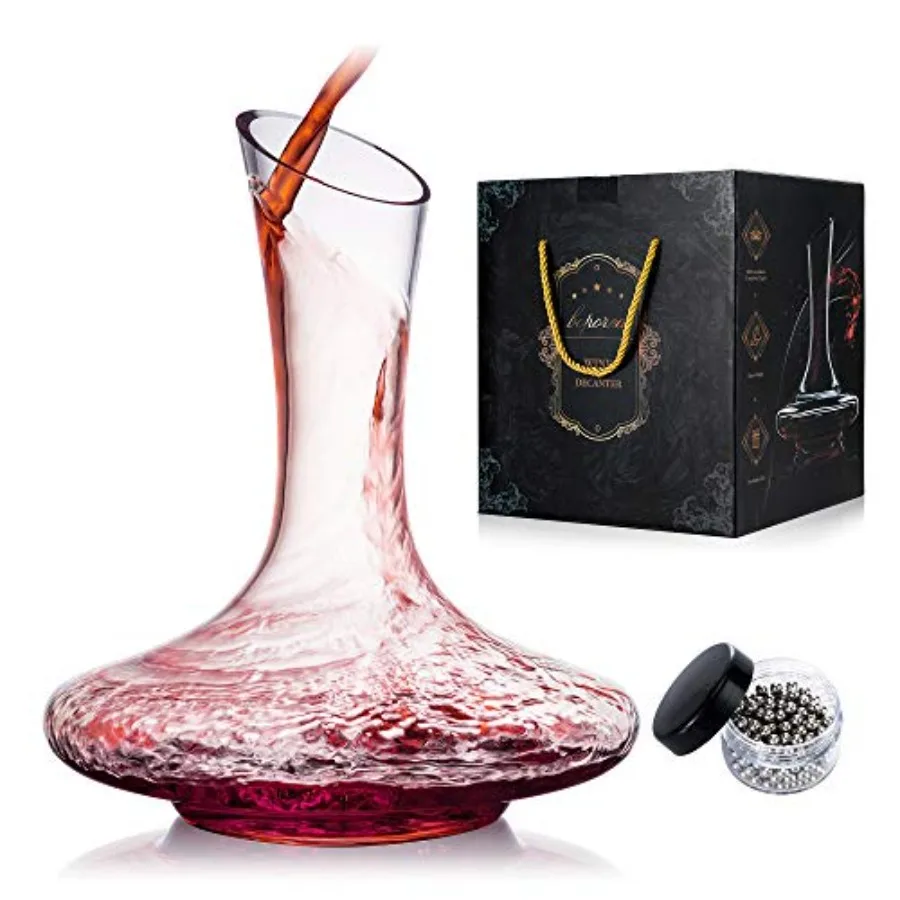 Wine Decanter, Red Wine Carafe, Wine Aerator, Hand Blown Lead-free Crystal Glass with Cleaning Beads, Wine Decanters and Carafe
Wine Decanter, Red Wine Carafe, Wine Aerator, Hand Blown Lead-free Crystal Glass with Cleaning Beads, Wine Decanters and Carafe