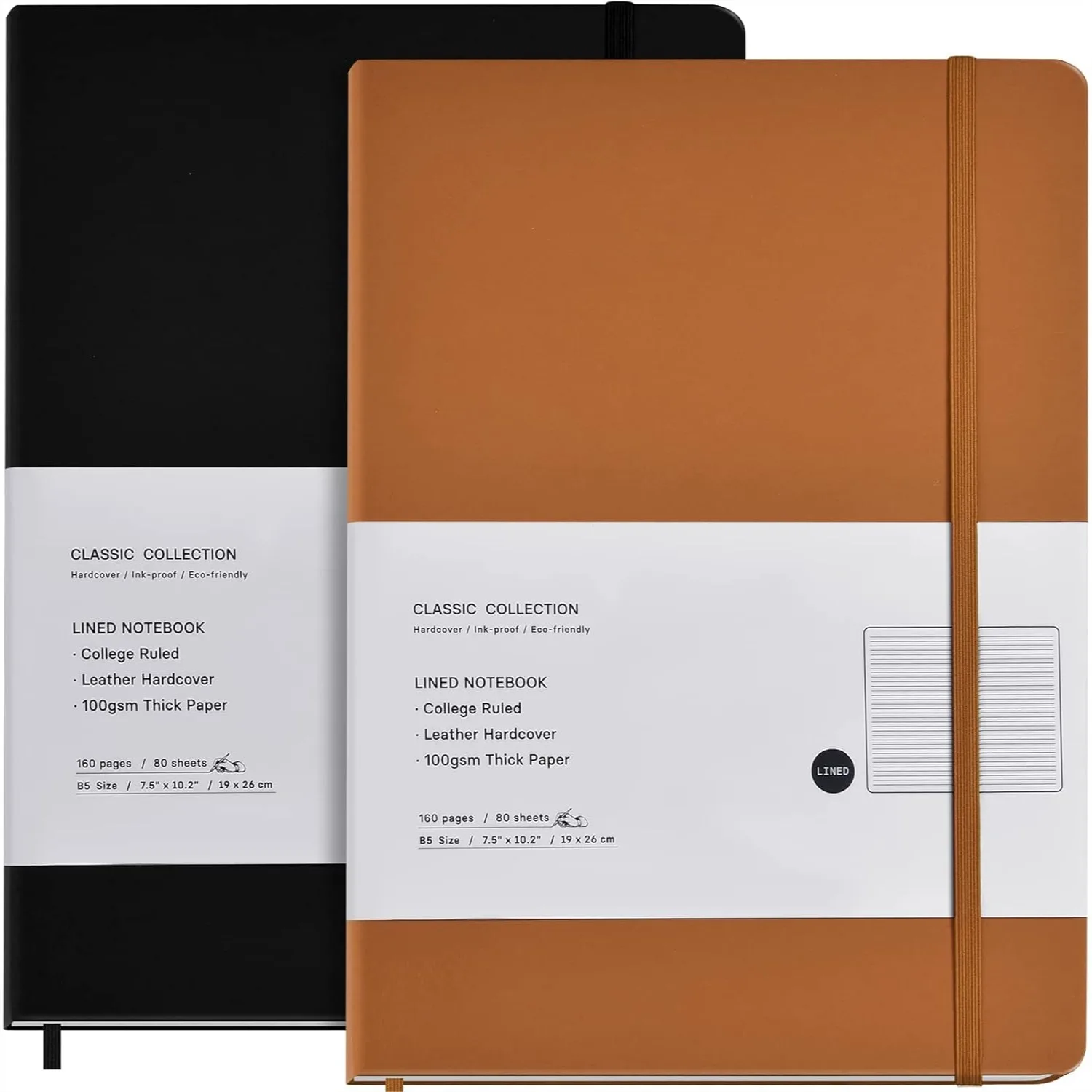 2 Pack B5 Hardcover Journal Notebooks College Ruled Lined for Office School Business Writing, 10.2x7.5 inch, 100GSM Thick Paper
2 Pack B5 Hardcover Journal Notebooks College Ruled Lined for Office School Business Writing, 10.2x7.5 inch, 100GSM Thick Paper