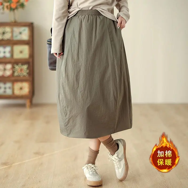 2023 Winter Long Skirt Retro And Simple Cotton Padded Thickened Large Size Warm Fashionable Mid Length Skirt Casual Faldas Z4465
2023 Winter Long Skirt Retro And Simple Cotton Padded Thickened Large Size Warm Fashionable Mid Length Skirt Casual Faldas Z4465
