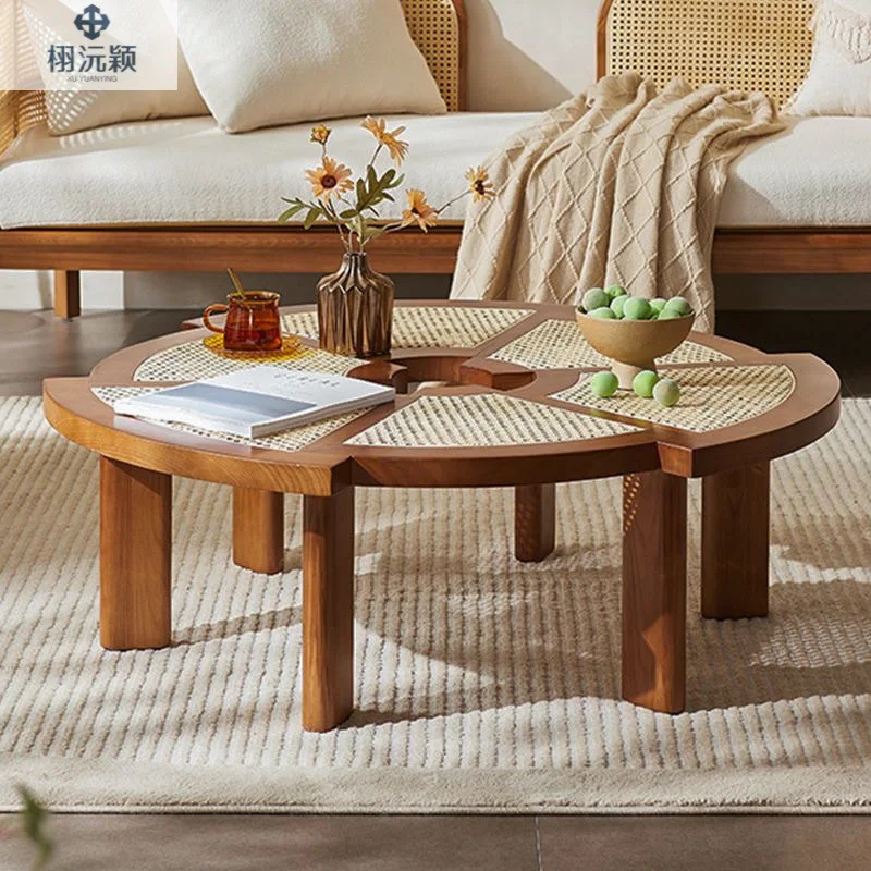 HYS retro log coffee table simple solid wood gear tea table living room special-shaped light luxury household round rattan
HYS retro log coffee table simple solid wood gear tea table living room special-shaped light luxury household round rattan