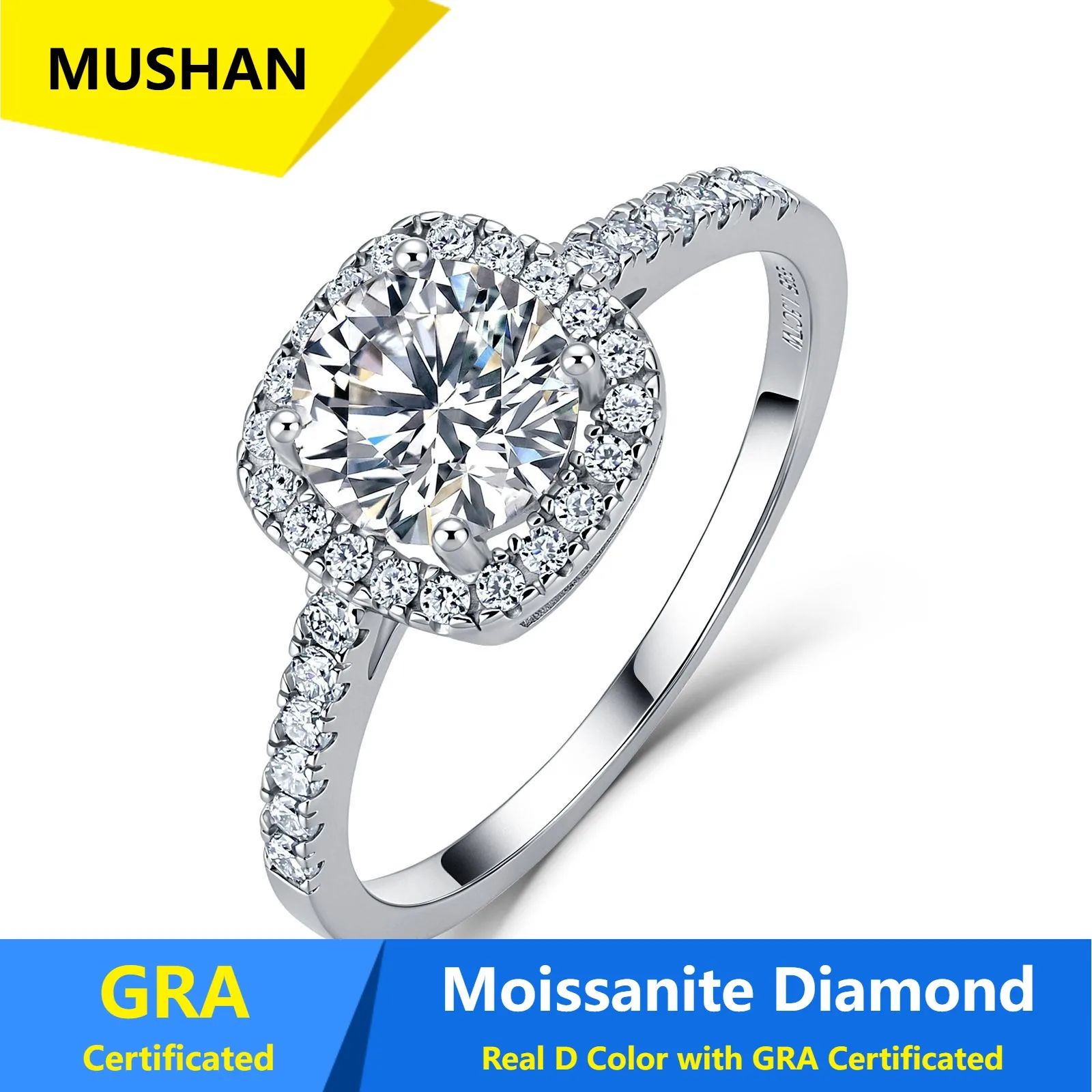 MUSHAN Luxury Jewelry 925 Sterling Silver Ring Band Women GRA Certificated Moissanite Diamond Emerald D Color Rings Fine Jewelry
MUSHAN Luxury Jewelry 925 Sterling Silver Ring Band Women GRA Certificated Moissanite Diamond Emerald D Color Rings Fine Jewelry