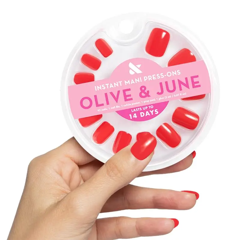 Press-On Nails 42pcs Short Squoval Cherry Red with Glue Kit 21 Sizes for At-Home Salon Manicure
Press-On Nails 42pcs Short Squoval Cherry Red with Glue Kit 21 Sizes for At-Home Salon Manicure
