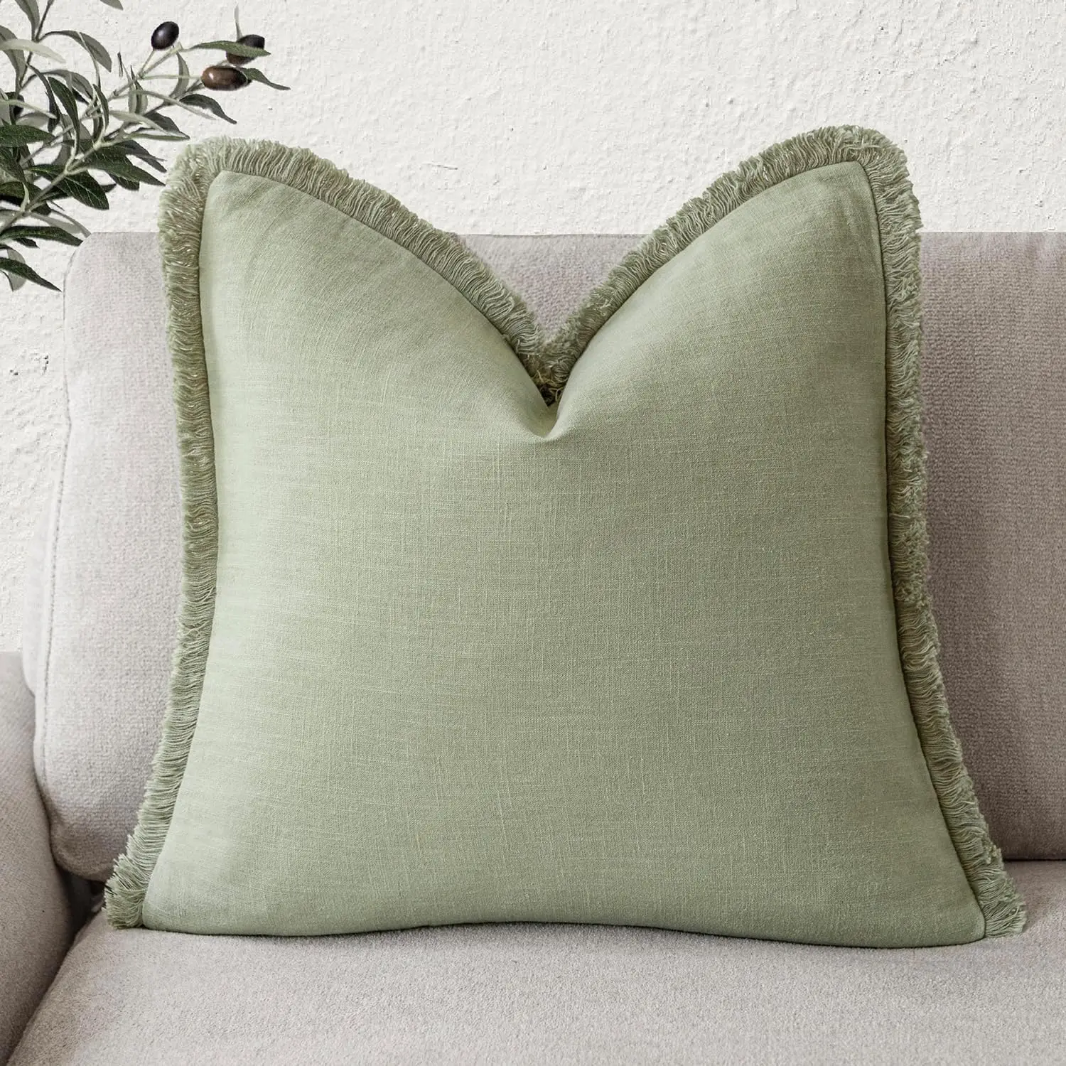Decorative Linen Fringe Throw Pillow Covers Cozy Boho Farmhouse Cushion Cover With Tassels Soft Accent Pillowcase For Chair
Decorative Linen Fringe Throw Pillow Covers Cozy Boho Farmhouse Cushion Cover With Tassels Soft Accent Pillowcase For Chair